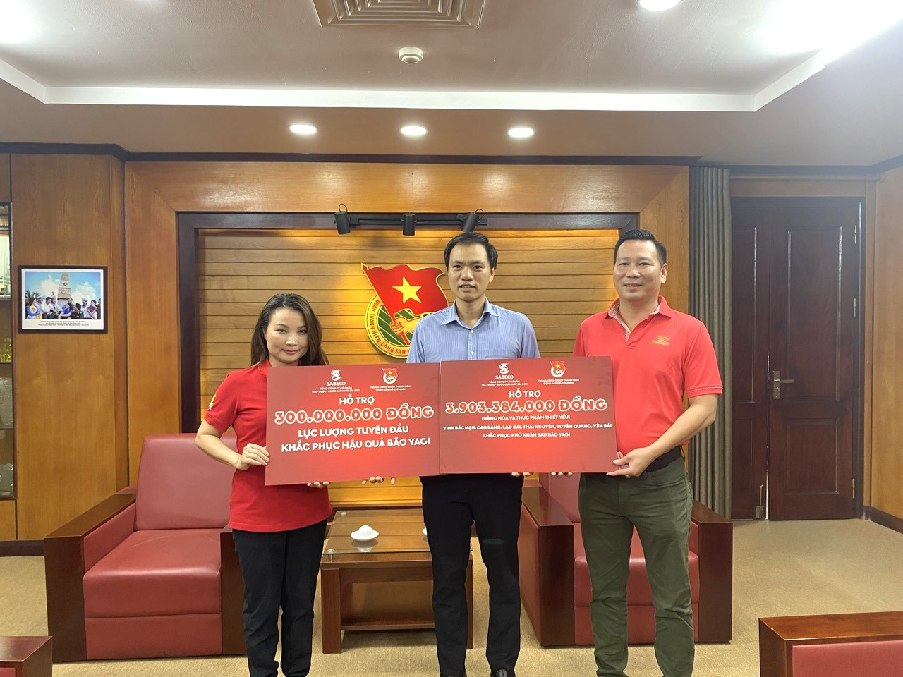 SABECO JOINS HANDS WITH HCYU TO SUPPORT NORTHERN PROVINCES RECOVER AFTER TYPHOON YAGI