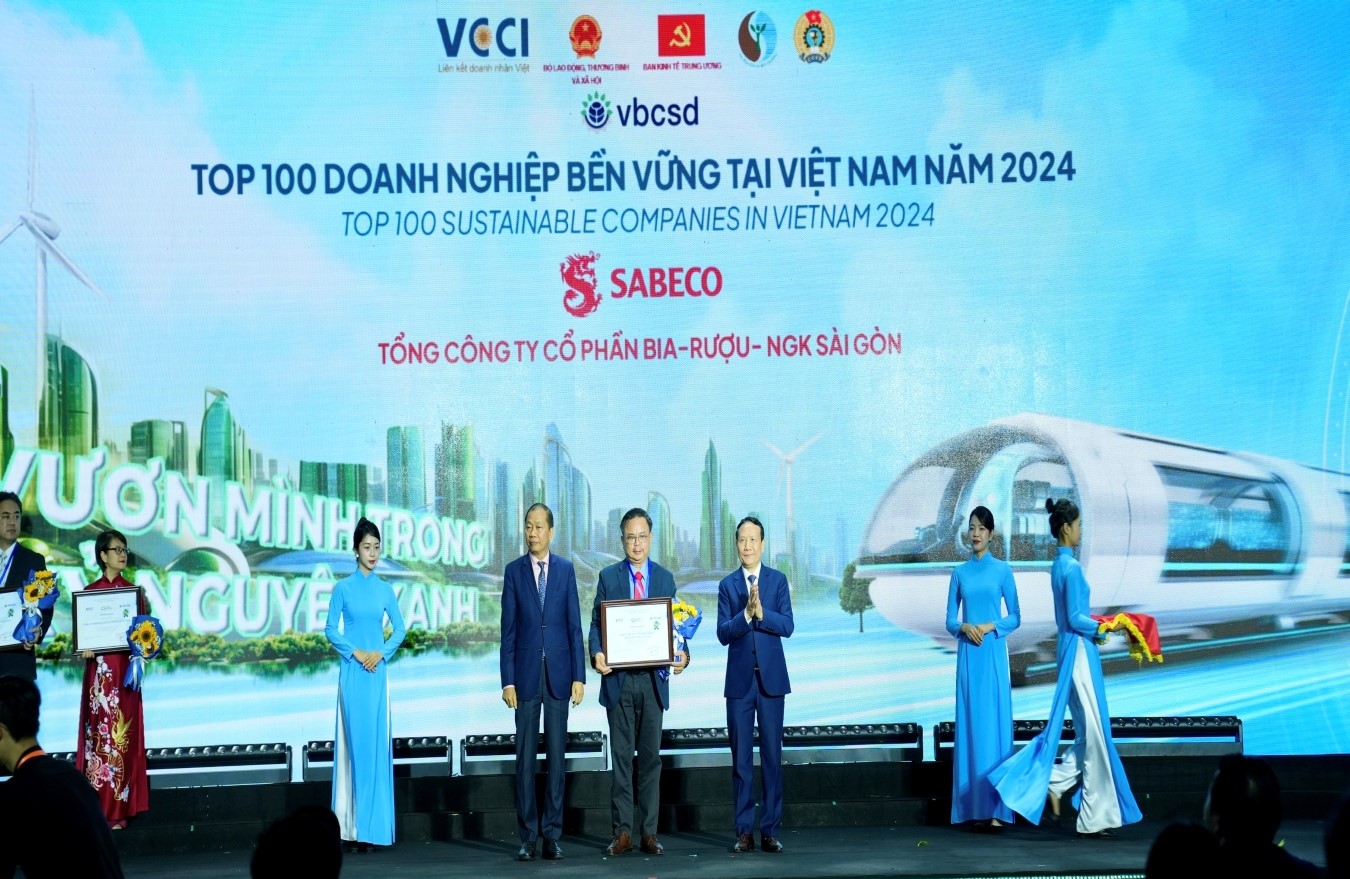 ĐẨY MẠNH ESG TRONG NĂM 2024, SABECO TIẾP TỤC NẰM TRONG TOP DOANH NGHIỆP PTBV TẠI VN